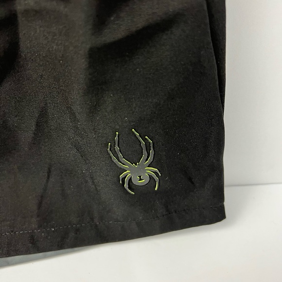 SPYDER MEN'S ACTIVE WEAR,BLACK W/2 POCKETS W/YELLOW ZIPPER,LOGO DIFFERENT SHADES - Picture 8 of 15